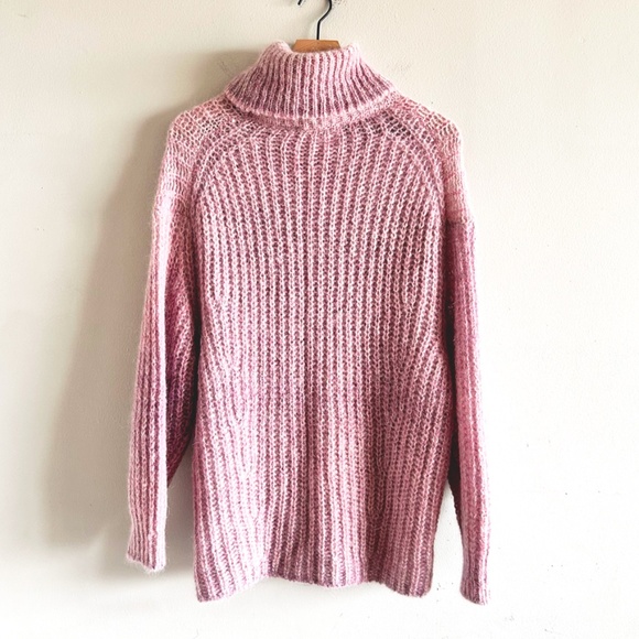 ba&sh Bear Alpaca Turtleneck Sweater | Rose Pink | Size XS (US 2) - Picture 5 of 16